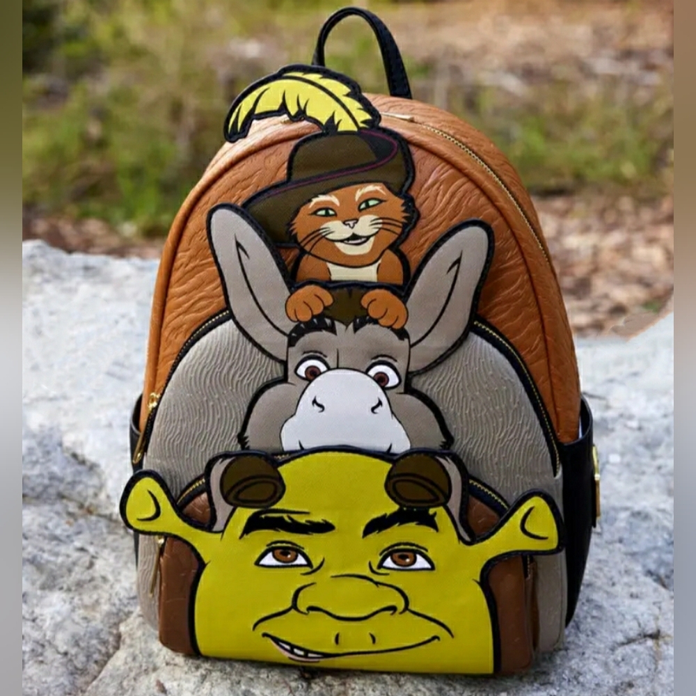 NWOT, Shrek, Character Backpack - Brown and Green, Non Smoking Clean Home (NWOT)
